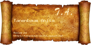 Tanenbaum Anita névjegykártya